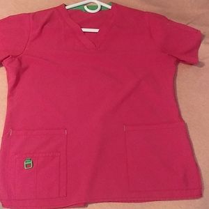 Medium pink carhartt scrub top
